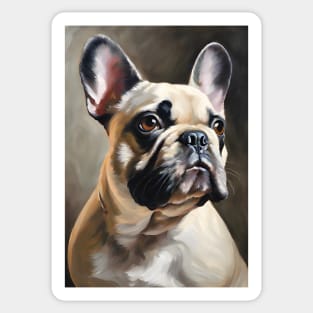 French Bulldog Oil Painting Sticker